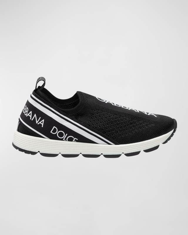 Kid's Maglina Slip-On Knit Logo-Patch Sneakers, Toddler